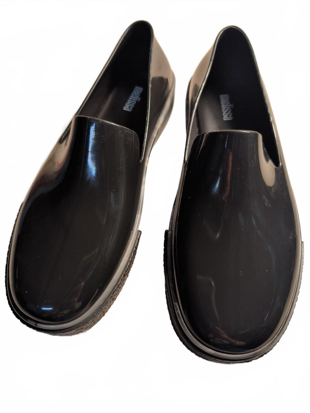 Melissa Jelly Slip On Loafers Shoes Flats Casual Shoes Womens Size 7 Black Glam